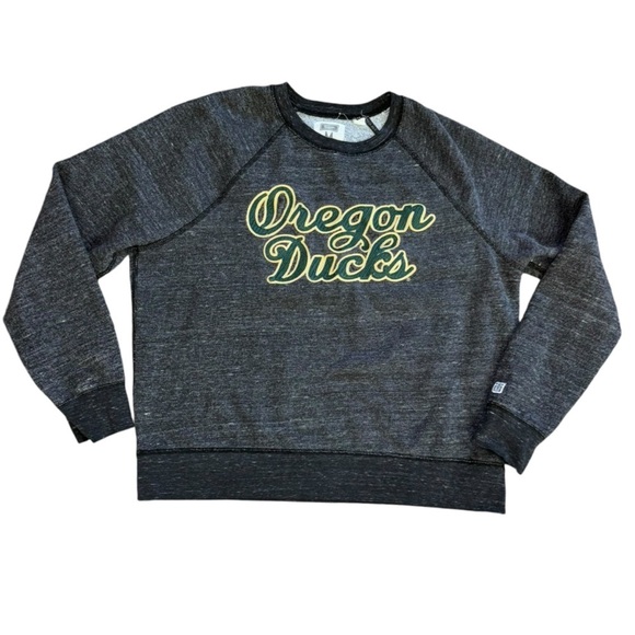 Oregon Ducks Crewneck Pullover Heather Gray College Football University Sports - Picture 3 of 15